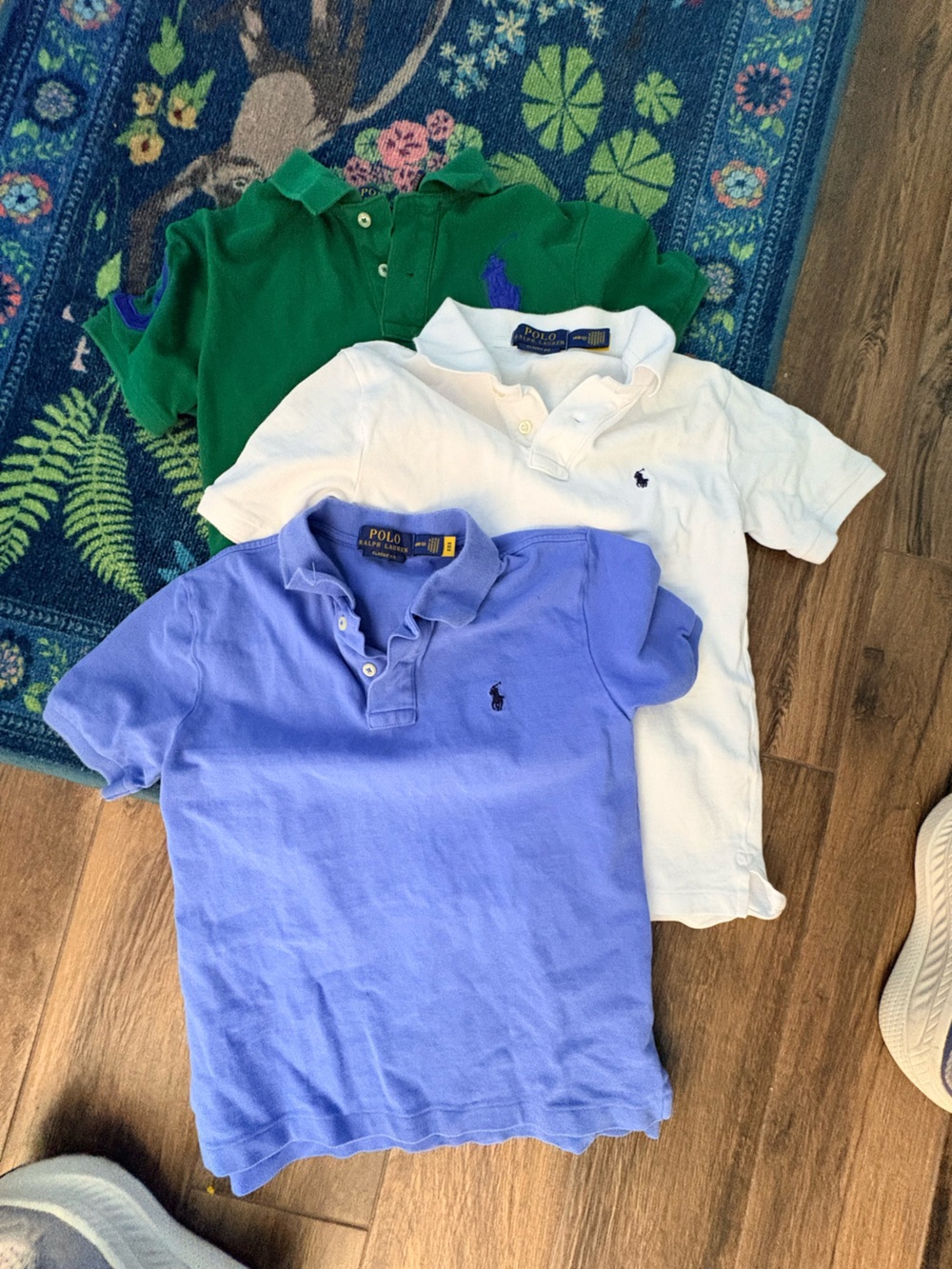 Polo by Ralph Lauren Kids Green, White & blue, Boys M,  Polo Shirt Set